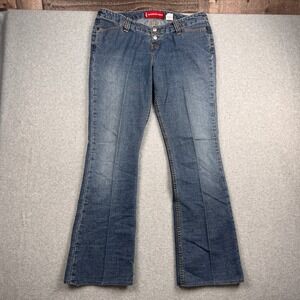 Levis Jeans Womens 13 Flare 520 Too Superlow Stretch USA Made Y2K Low Rise 2002